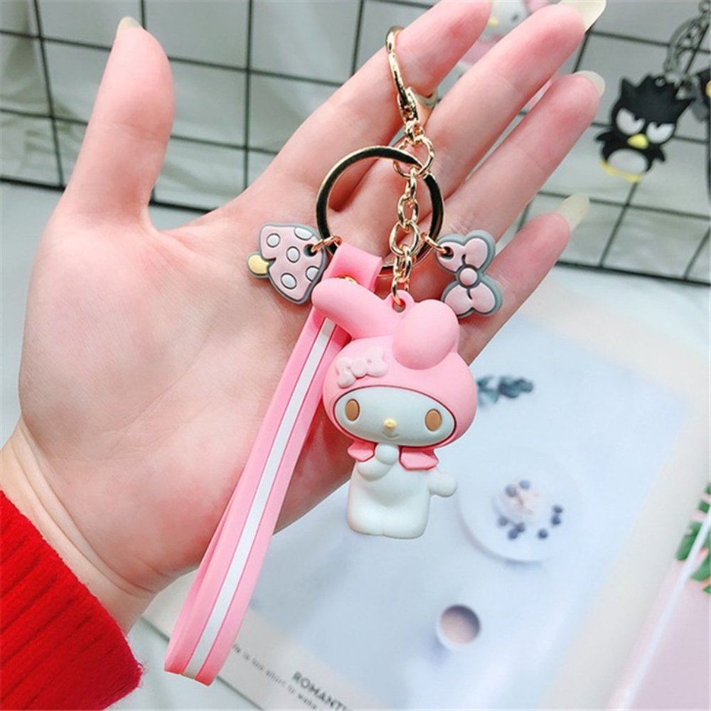 My Melody Keychain Silicone Kawaii Sanrio Hello Kitty and Friends